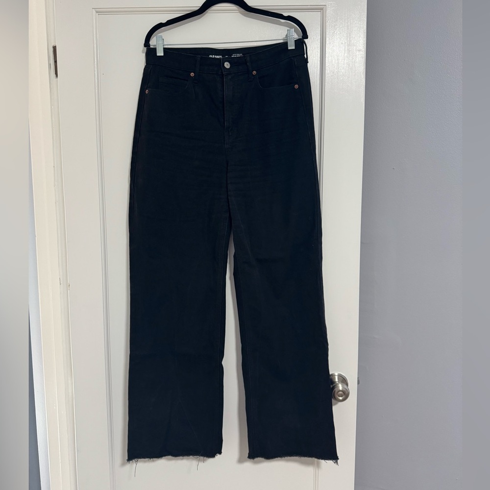 Old Navy Extra High Rise Wide Leg Sky Hi Jeans